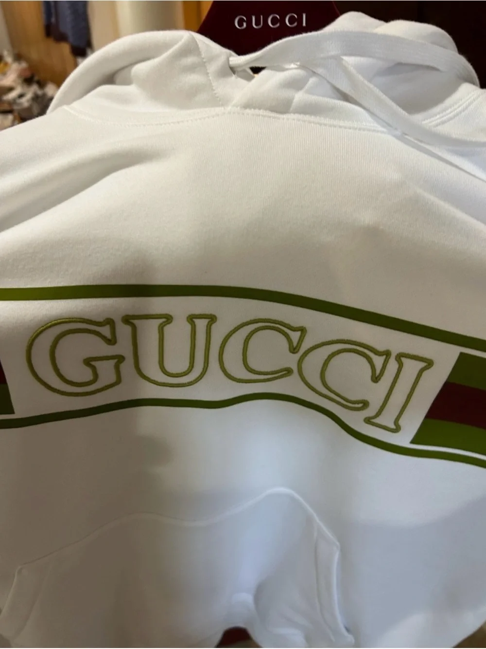 Men’s Gucci embroidered cotton hoodie, size XXL made in Italy